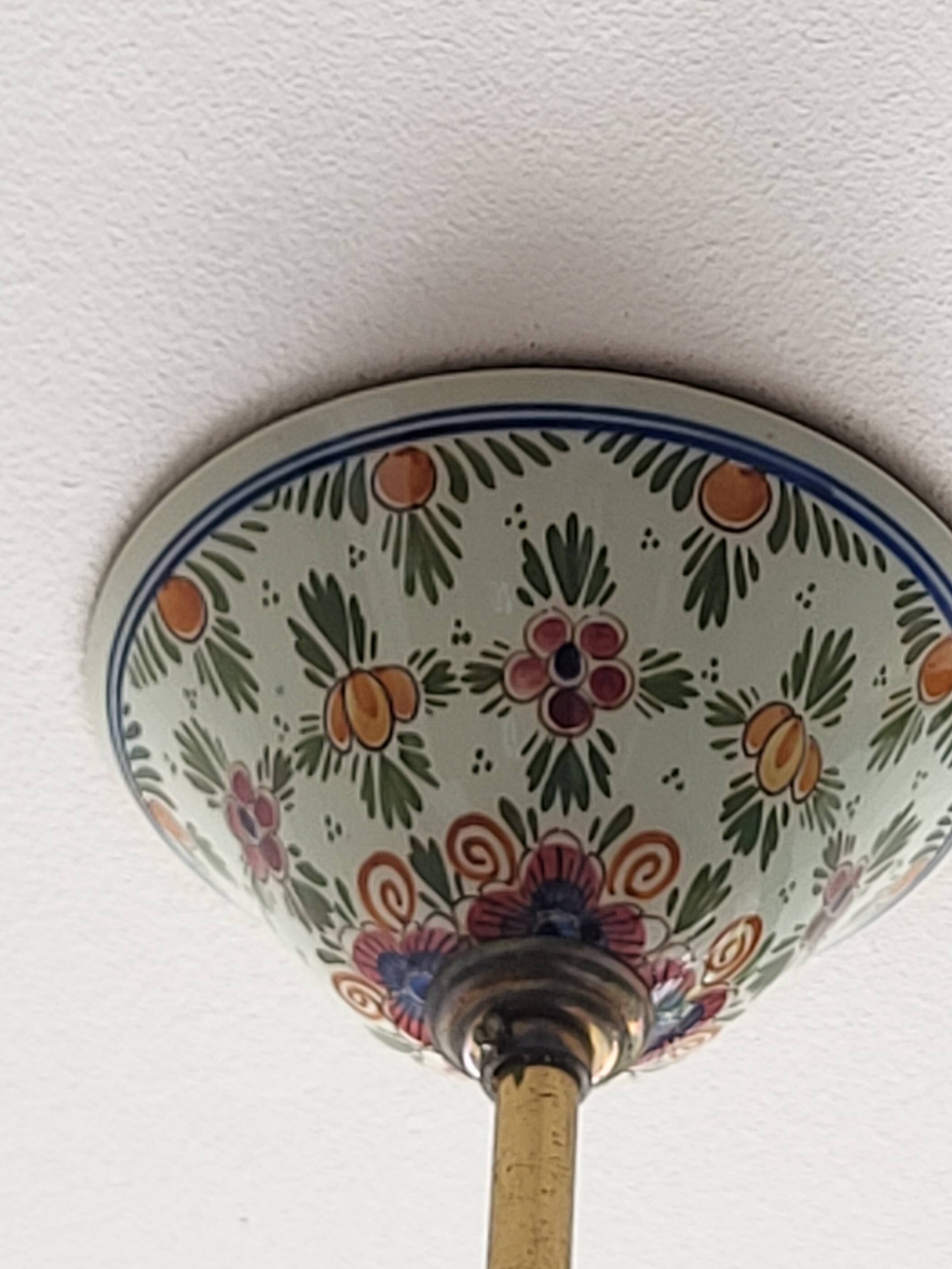 Large Dutch 8-branch chandelier