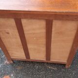 Art Deco chest of drawers in gilded oak.