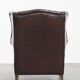Very beautiful wing chair made of cowhide leather in English style