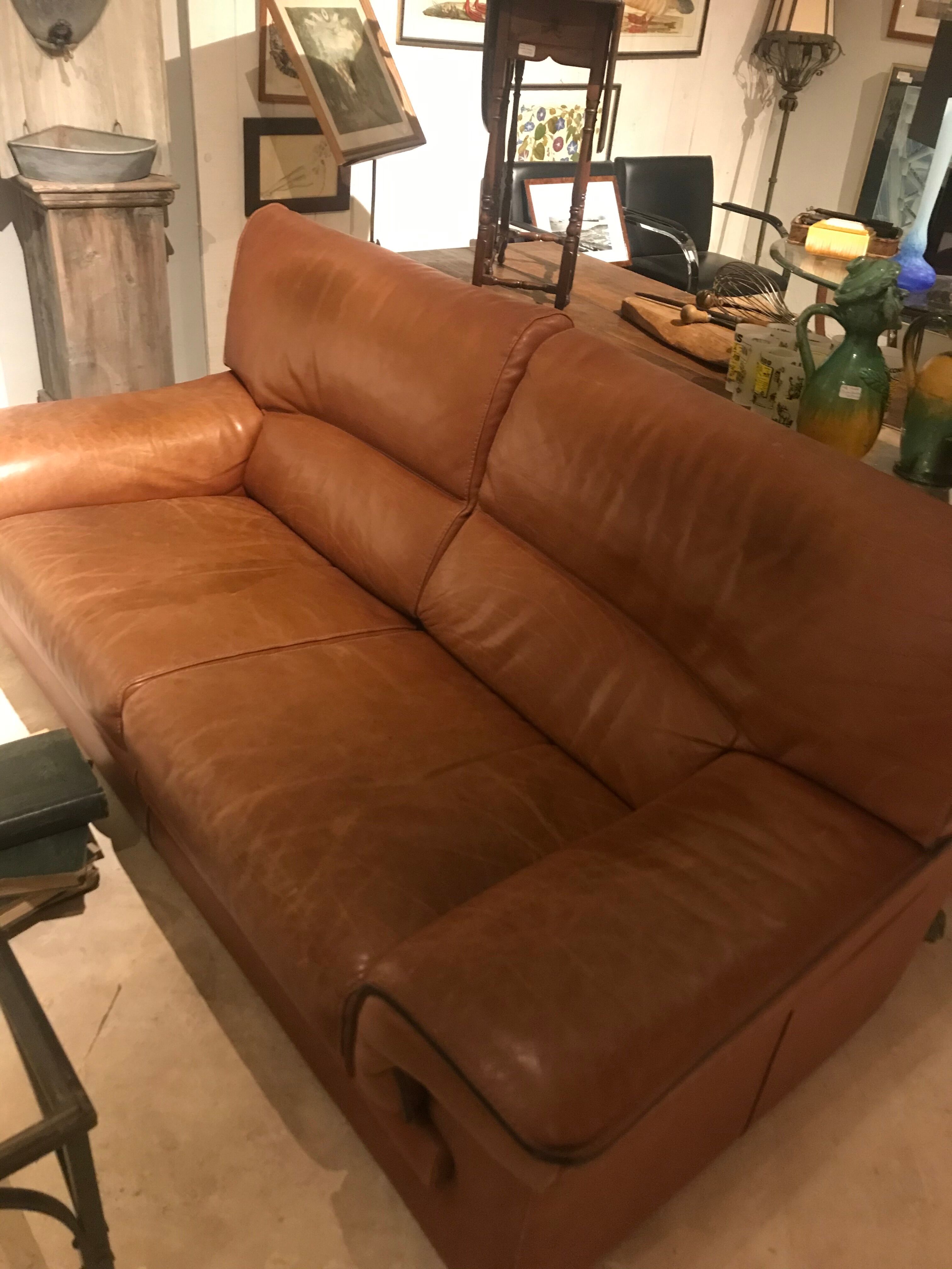 Roche & Bobois leather lounge set