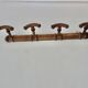 Grand porte manteau mural en bois tourné, années 30 40