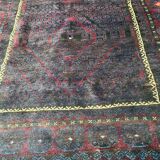 Handmade handmade Afghan Belutch vintage carpet 122x206 cm