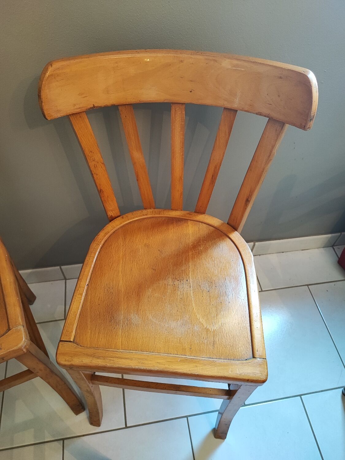 Vintage four-quarter bistro chairs