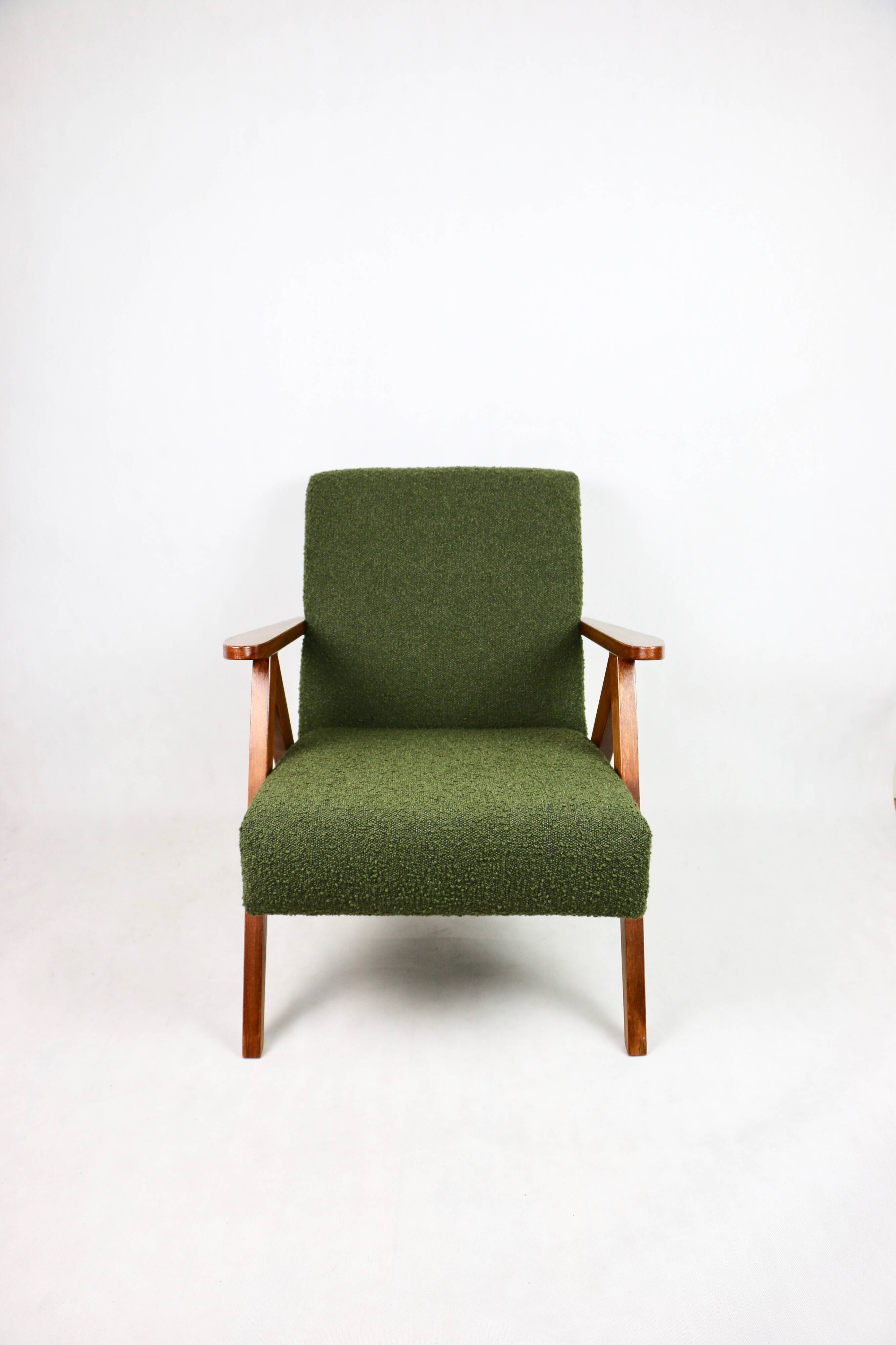 Vintage B-310 VAR Olive Curly Structural Armchair 1970s - 2 pieces available