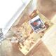 Coffee table marble onyx and gilded metal