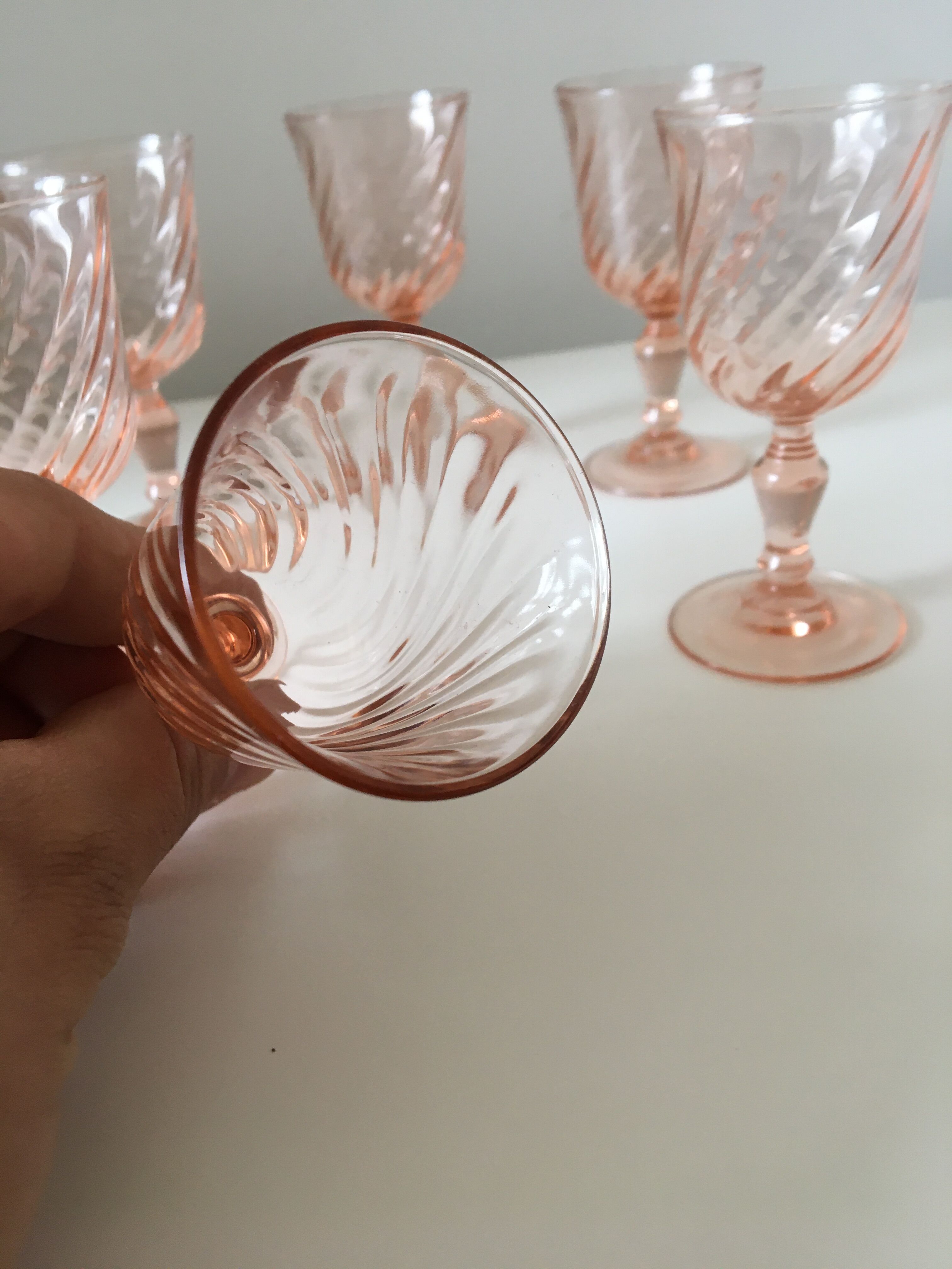 6 Rosaline liqueur glasses