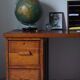 Bureau caisson d'atelier vintage en chêne