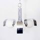 3-opaline sputnik and chrome metal hanging lamp 1970