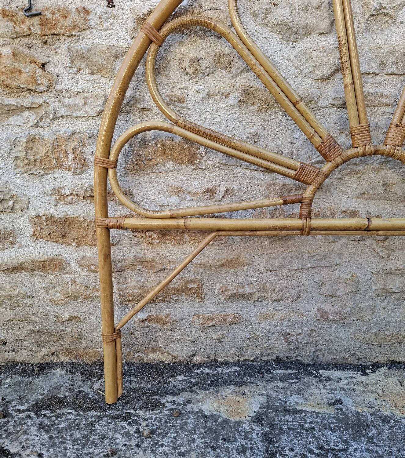 Bamboo and rattan headboard