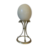Curiosity object tripod brass and ostrich egg
