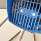 Blue Severin electric fan, mid-century office