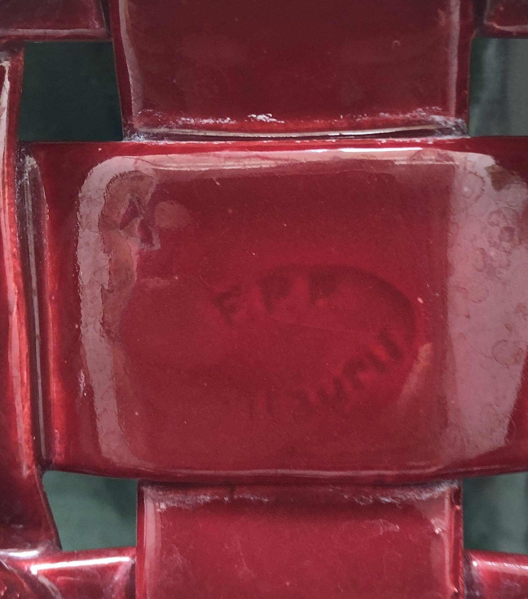 Woven ceramic basket signed France FPP Vallauris