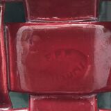 Woven ceramic basket signed France FPP Vallauris