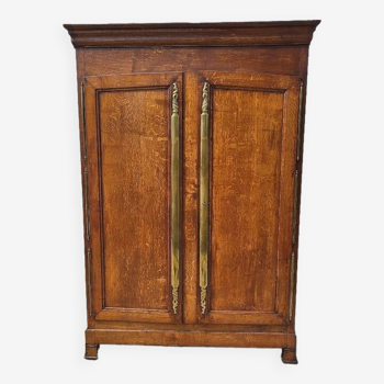 Norman wardrobe in blond oak from the 19th century