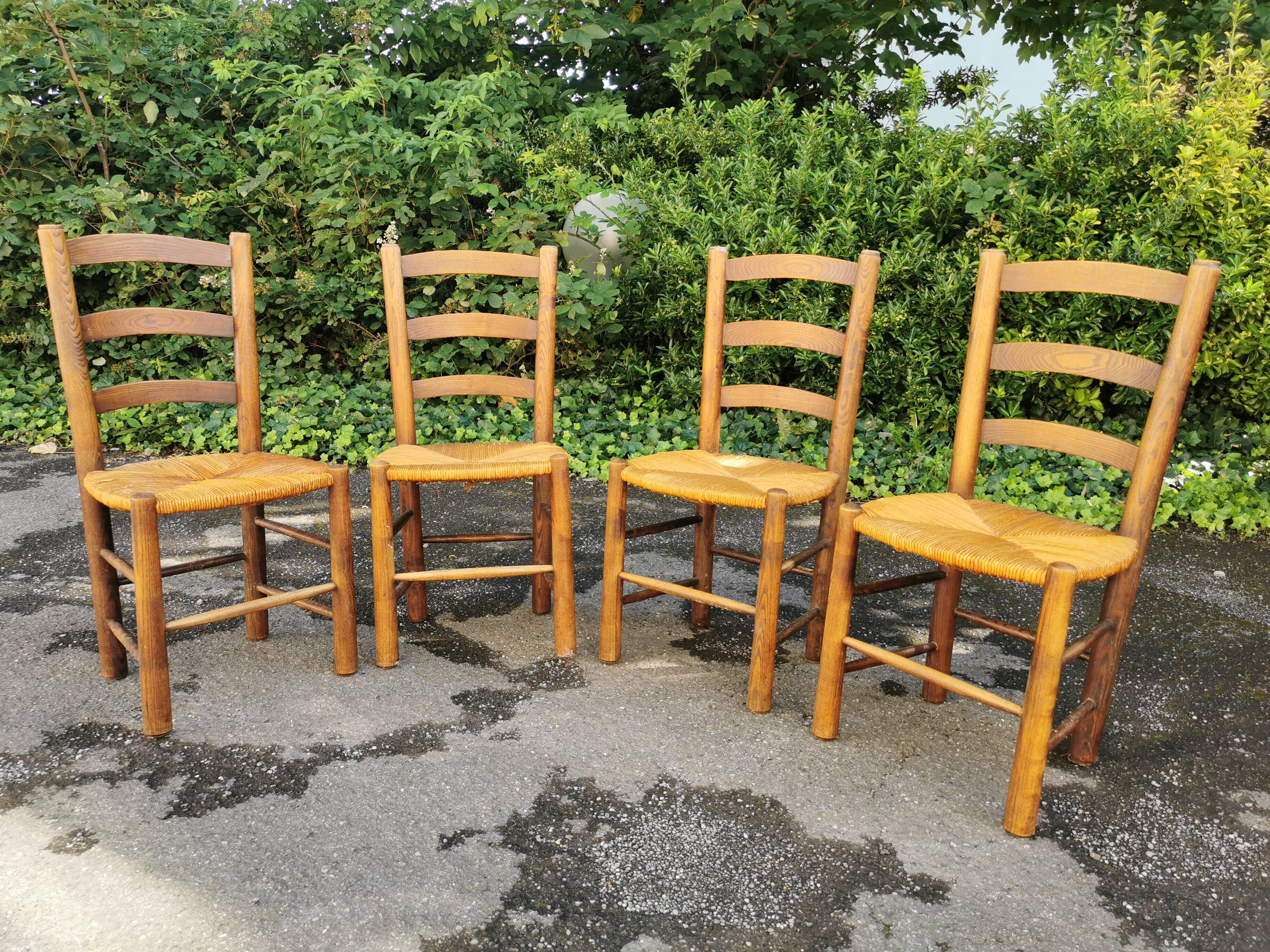 Set of 4 mulched chairs by Georges Robert