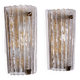 Orrefors Design XXL Wall lamps by Carl Fagerlund glass and brass, 1960s