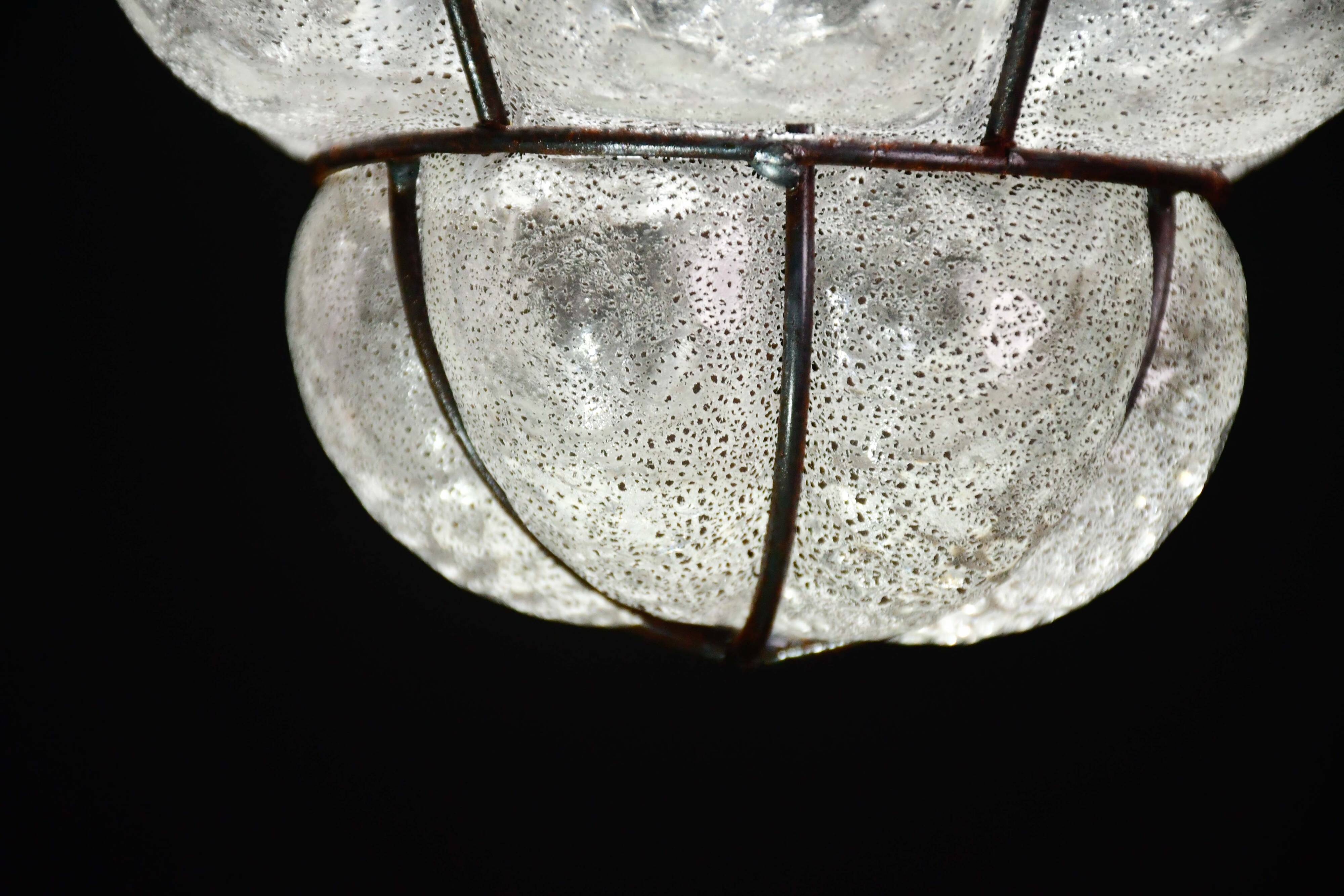 Venetian transparent lantern, Murano glass, Italy, 1970s