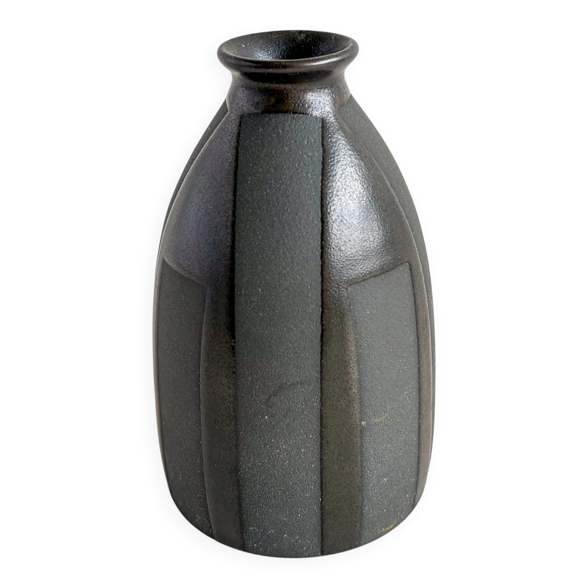 Black mid-century vase from West Germany