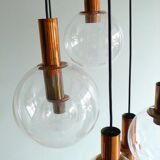 Large Copper & Glass Pendant Lamp from Raak, 1960s