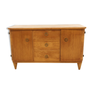 Scandinavian elm chest of drawers, Swedish modern, Sweden, 1940