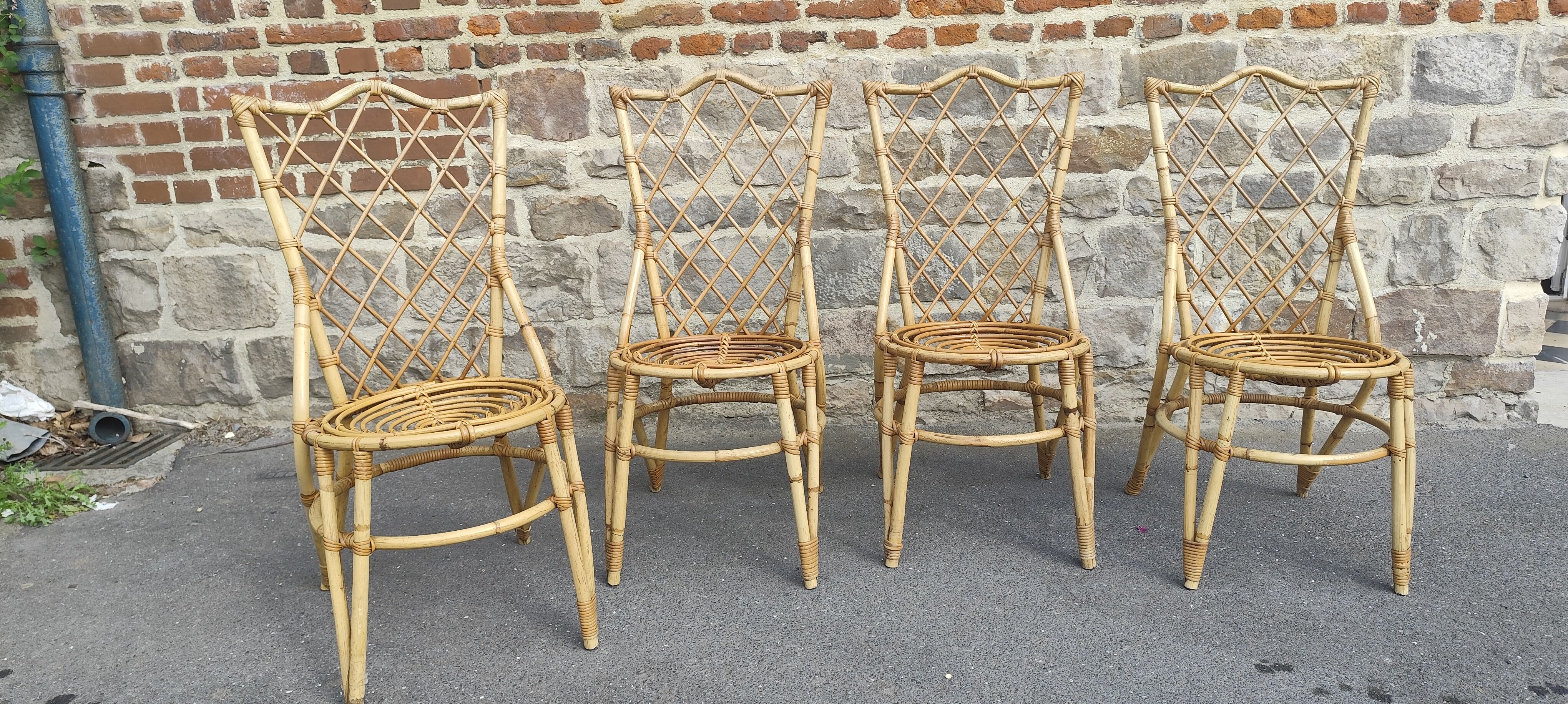 Lot de 4 chaises Louis Sognot