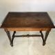 Antique solid wood table with turned legs