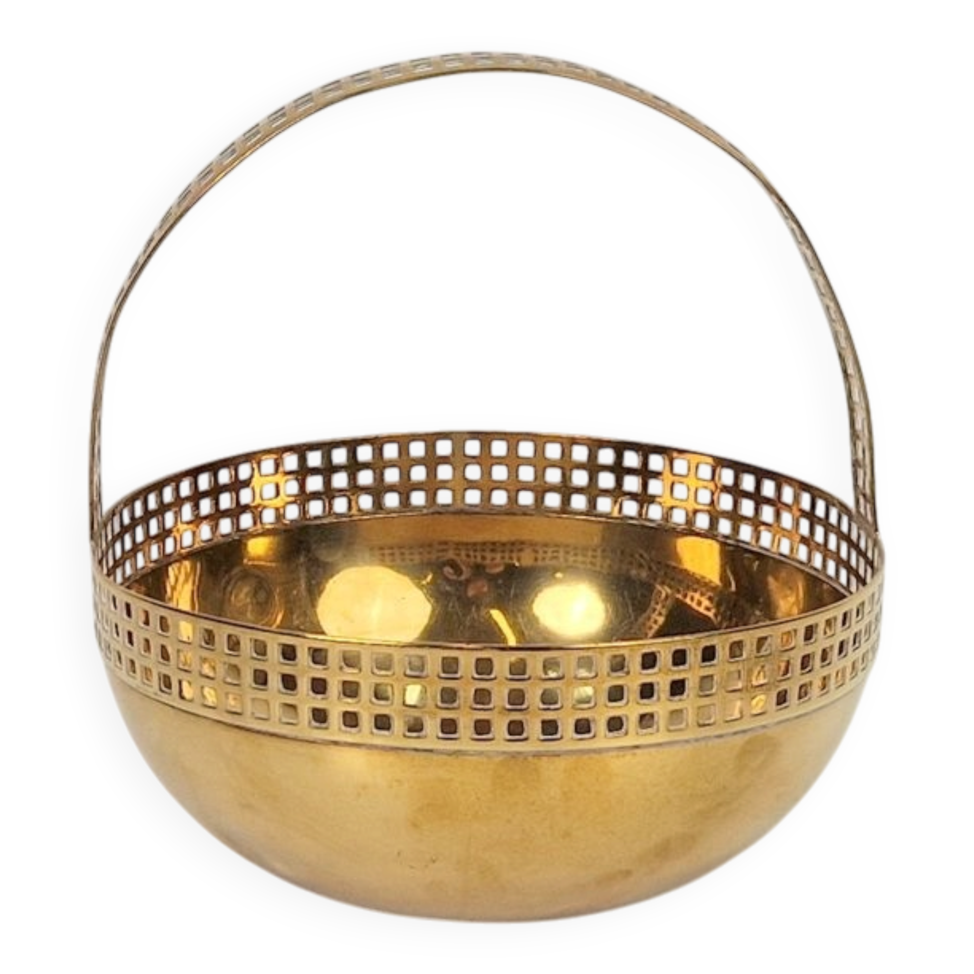 Art Deco Brass Bowl by Fischer Göppingen, 1920s