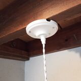 Vintage pink glass pendant light