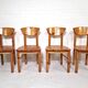 Ensemble de 4 chaises de salle à manger en pin Daumiller