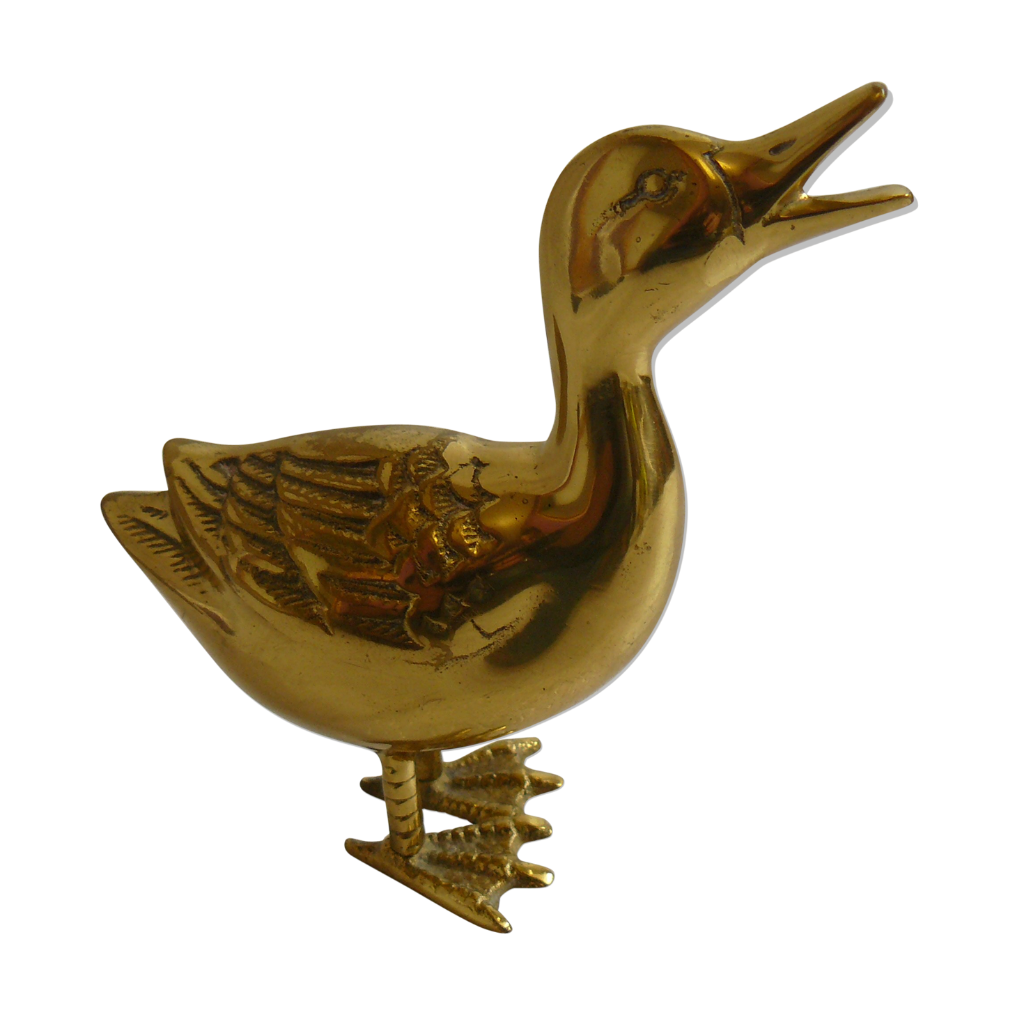 Vintage brass duck