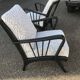 Armchairs with black and white patterns vintage 60s