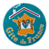 Ancienne plaque émaillée "gite de france" 24cm 1950