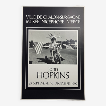 Affiche de l'exposition John Hopkins au musée Nicéphore Niepce, 1992