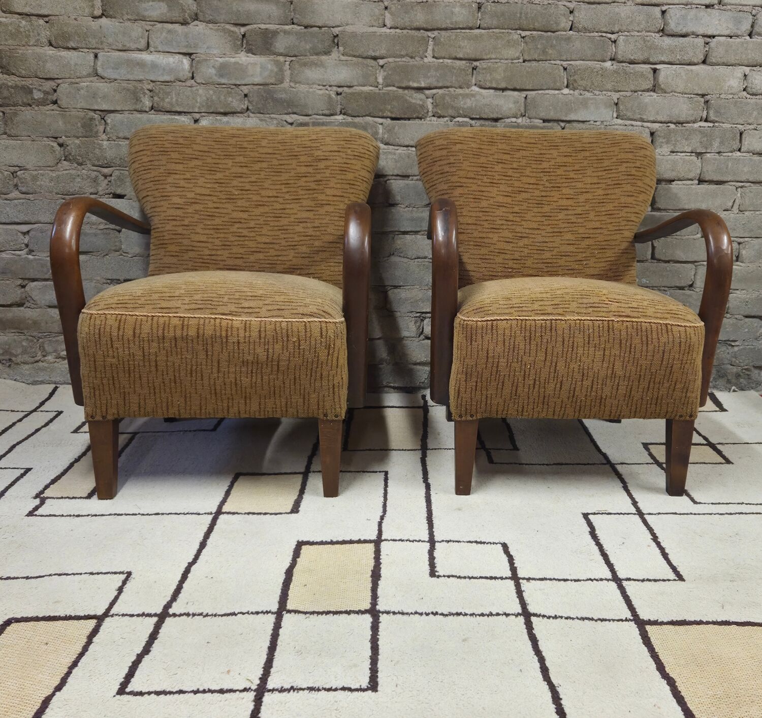Paire de fauteuils 1960 vintage