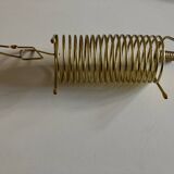 Dachshund dog desk letter holder in gold metal 1970