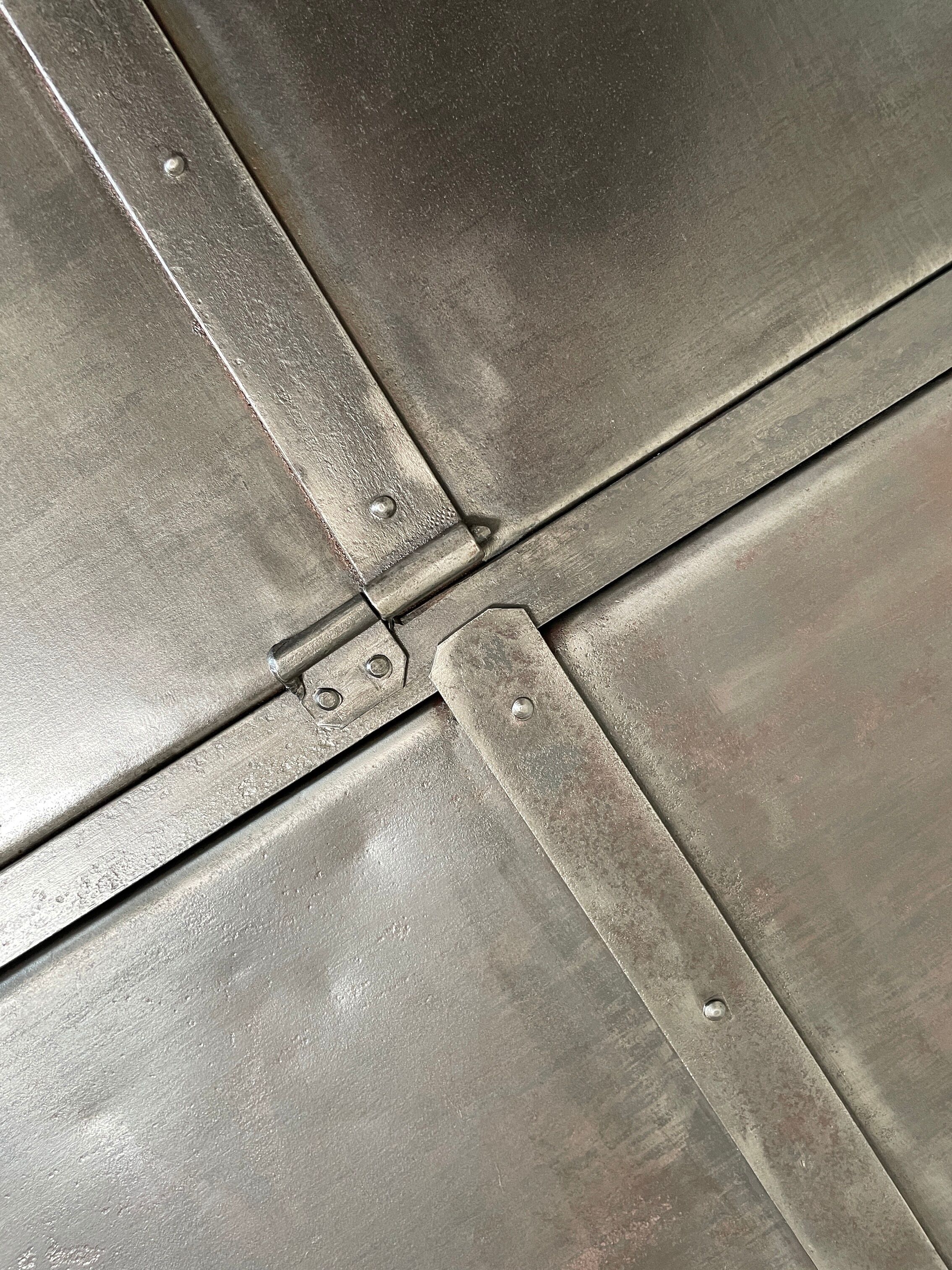 Industrial metal locker room