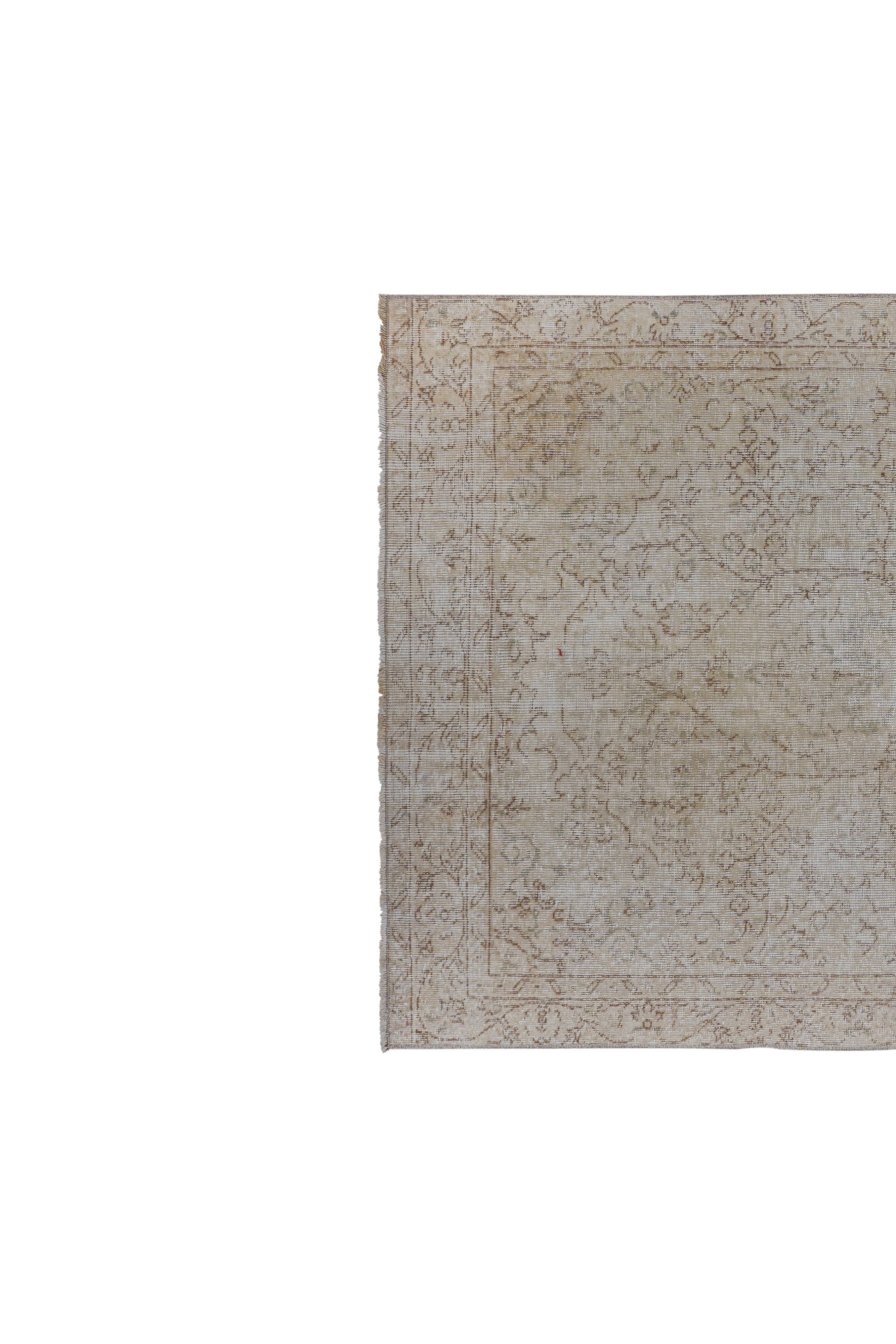 Vintage Turkish Oushak Handwoven Rug 144x265 cm