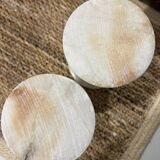 Pair of alabaster candlesticks