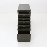 Forest green metal Military filing Cabinet or Chest of Drawers, 1956