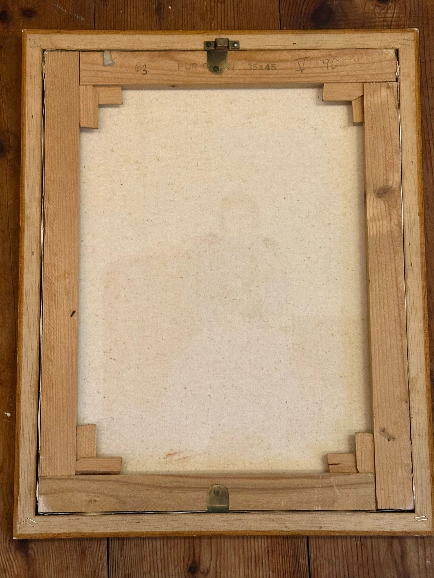 Tableau peinture naïf signé FES