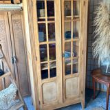 Vitrine parisienne bois brut