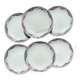 6 Small vintage French DIGOIN SARREGUEMINES flower plates 1950