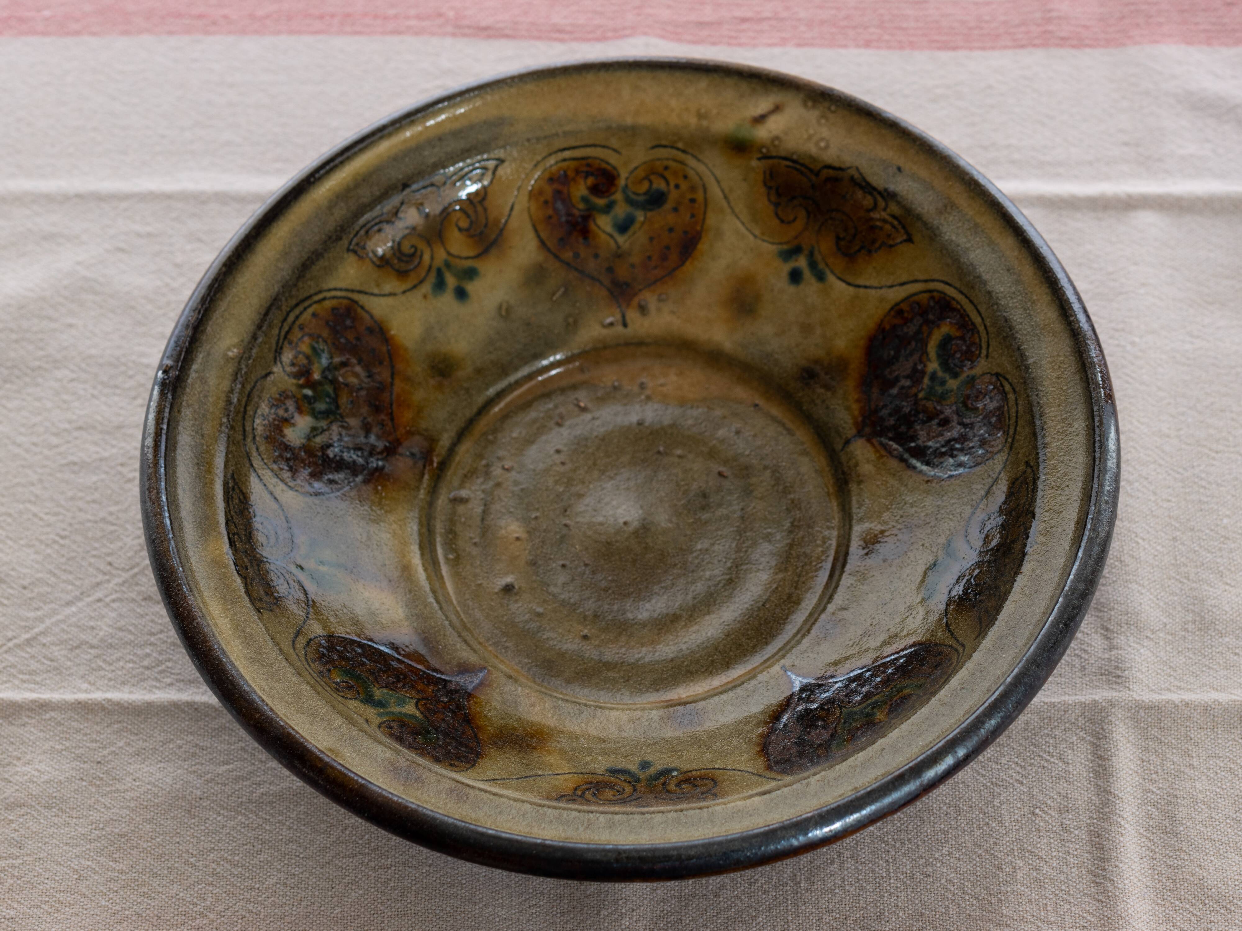 Handcrafted hollow dish with hearts pattern 1970s