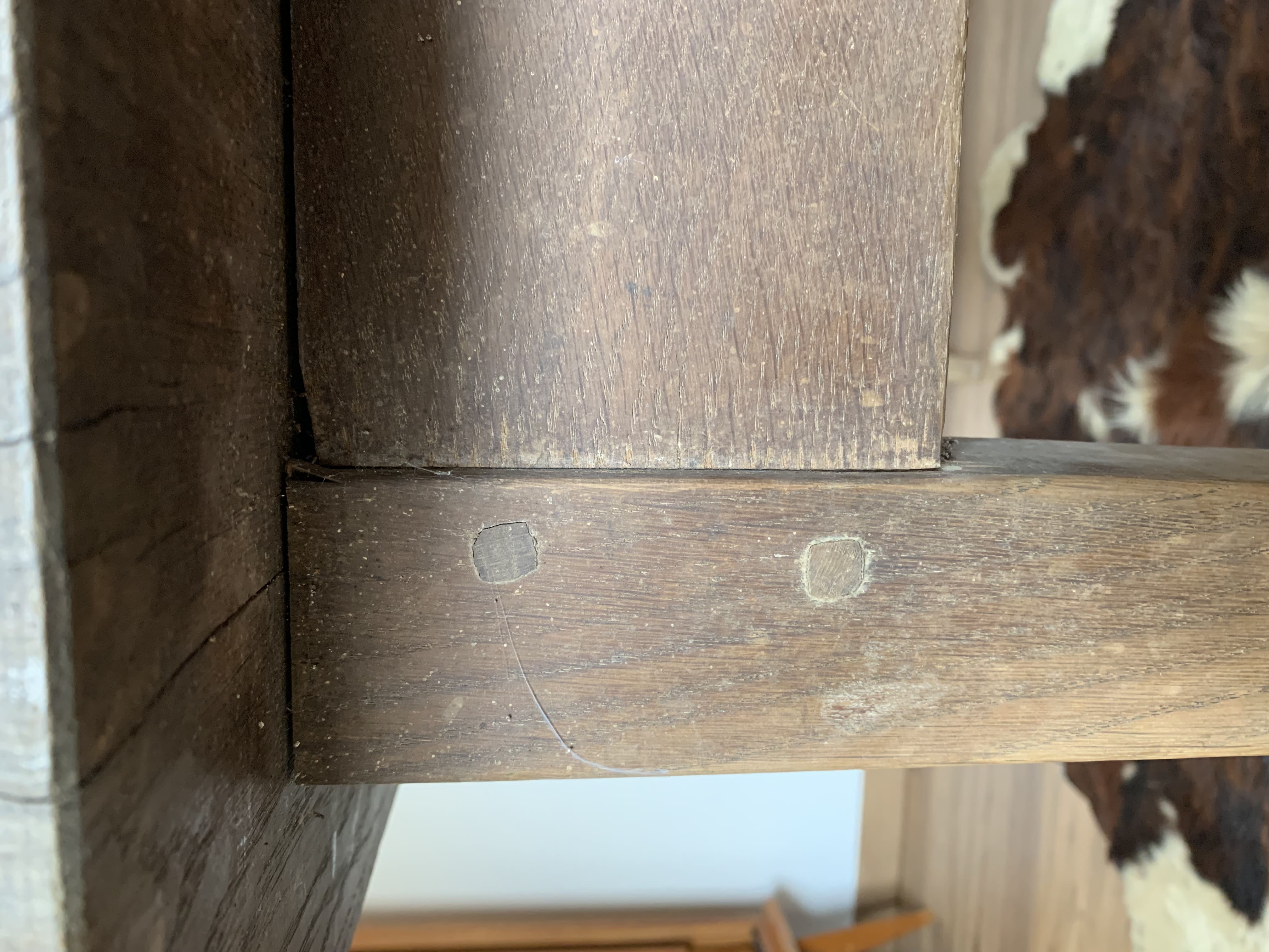 Oak farmhouse table - 1 drawer