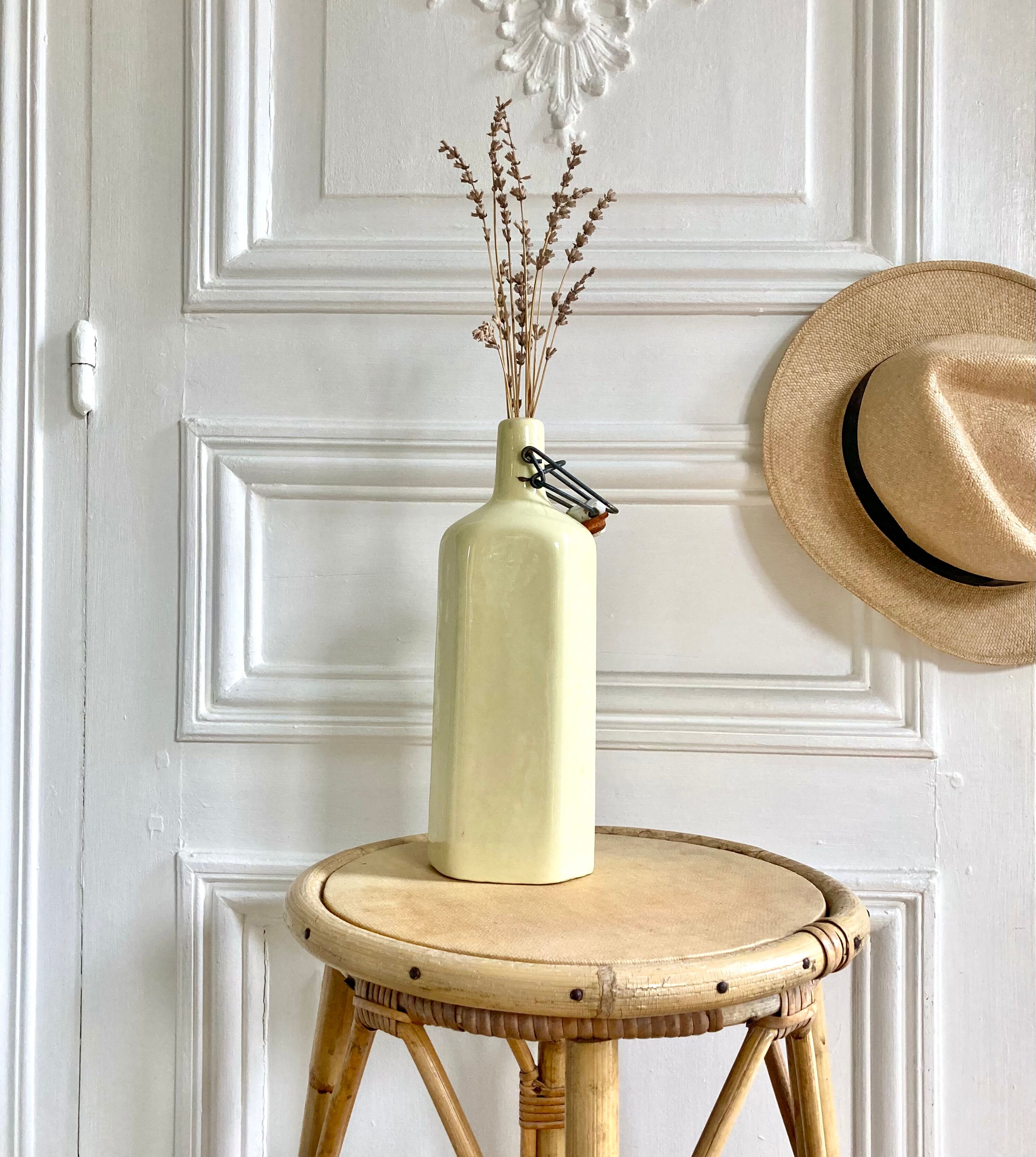 Bottle soliflore glazed stoneware