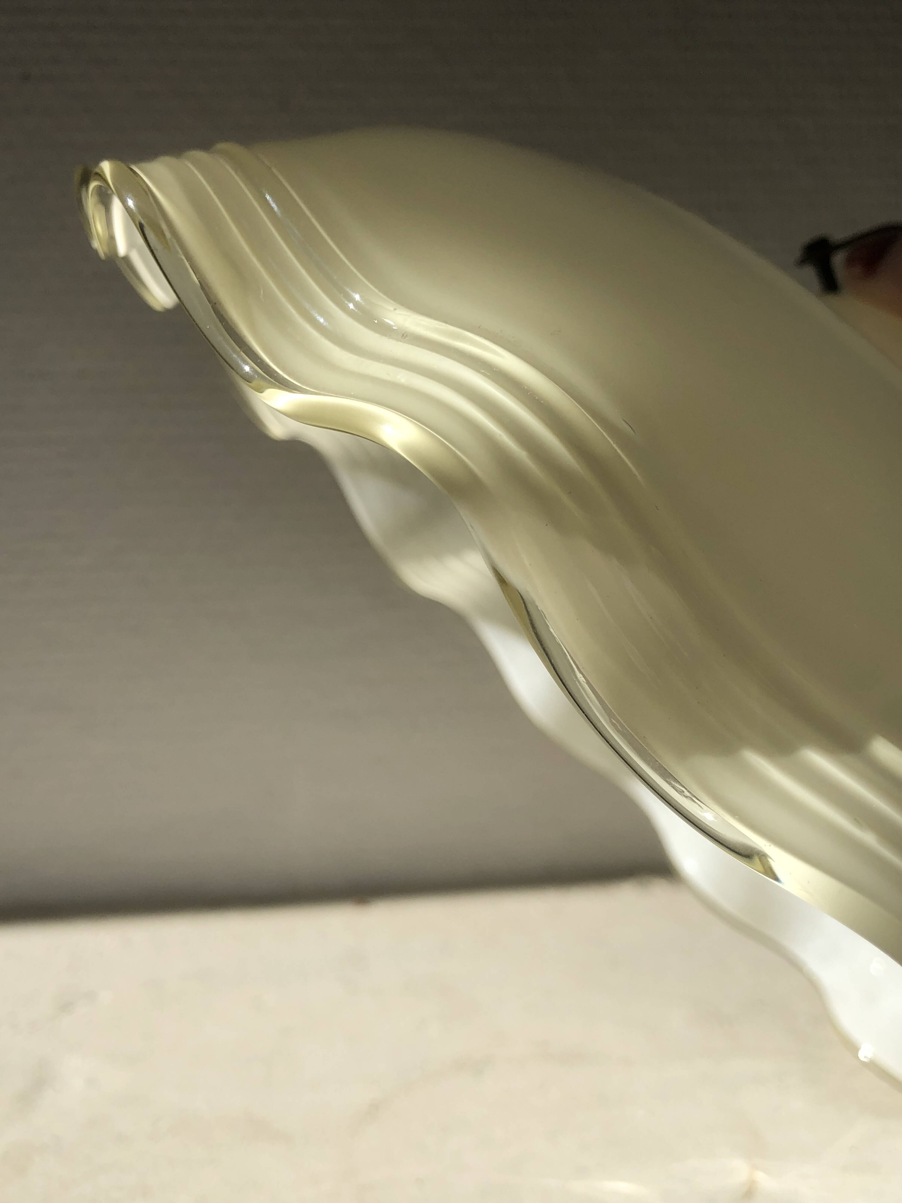 Cream-colored opaline light fixture