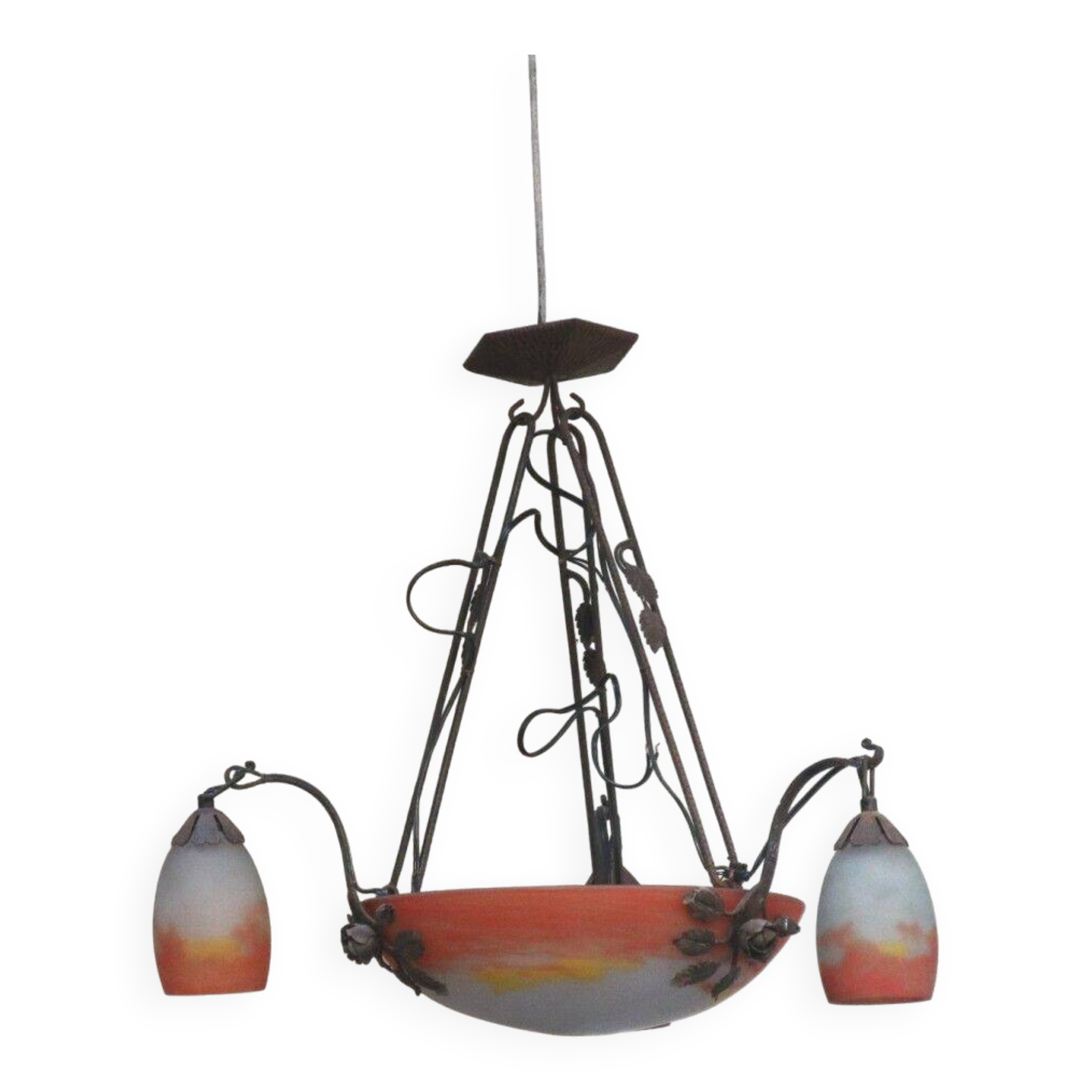 Suspension Croismare à 4 feux de lumière