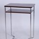 Bauhaus Czech Side Table in Walnut and Chrome from Mücke Melder, 1930s