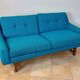 Norwegian living room set in blue fabric, vintage scandinavian 1960s