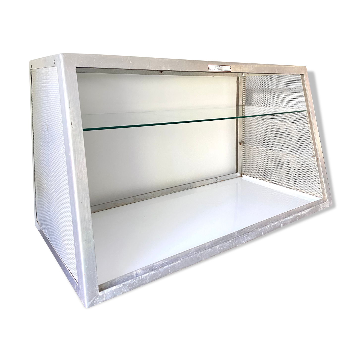 Old stainless steel window